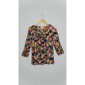 Maeve by Anthropologie Floral Button Up Blouse Size 8